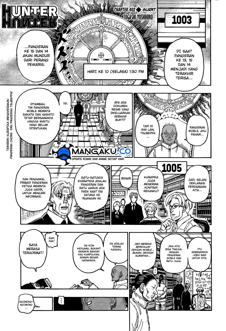 Hunter X Hunter Chapter 402 Halaman 2
