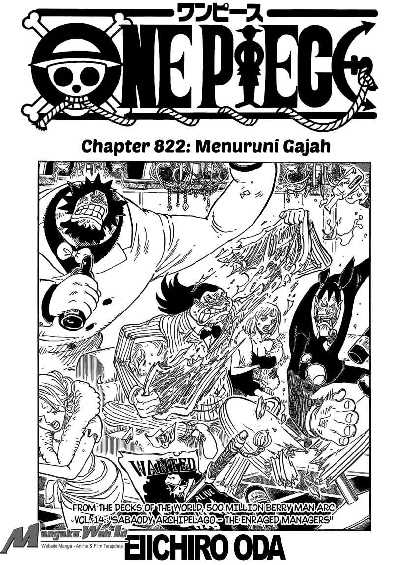 One Piece Chapter 822 Halaman 2