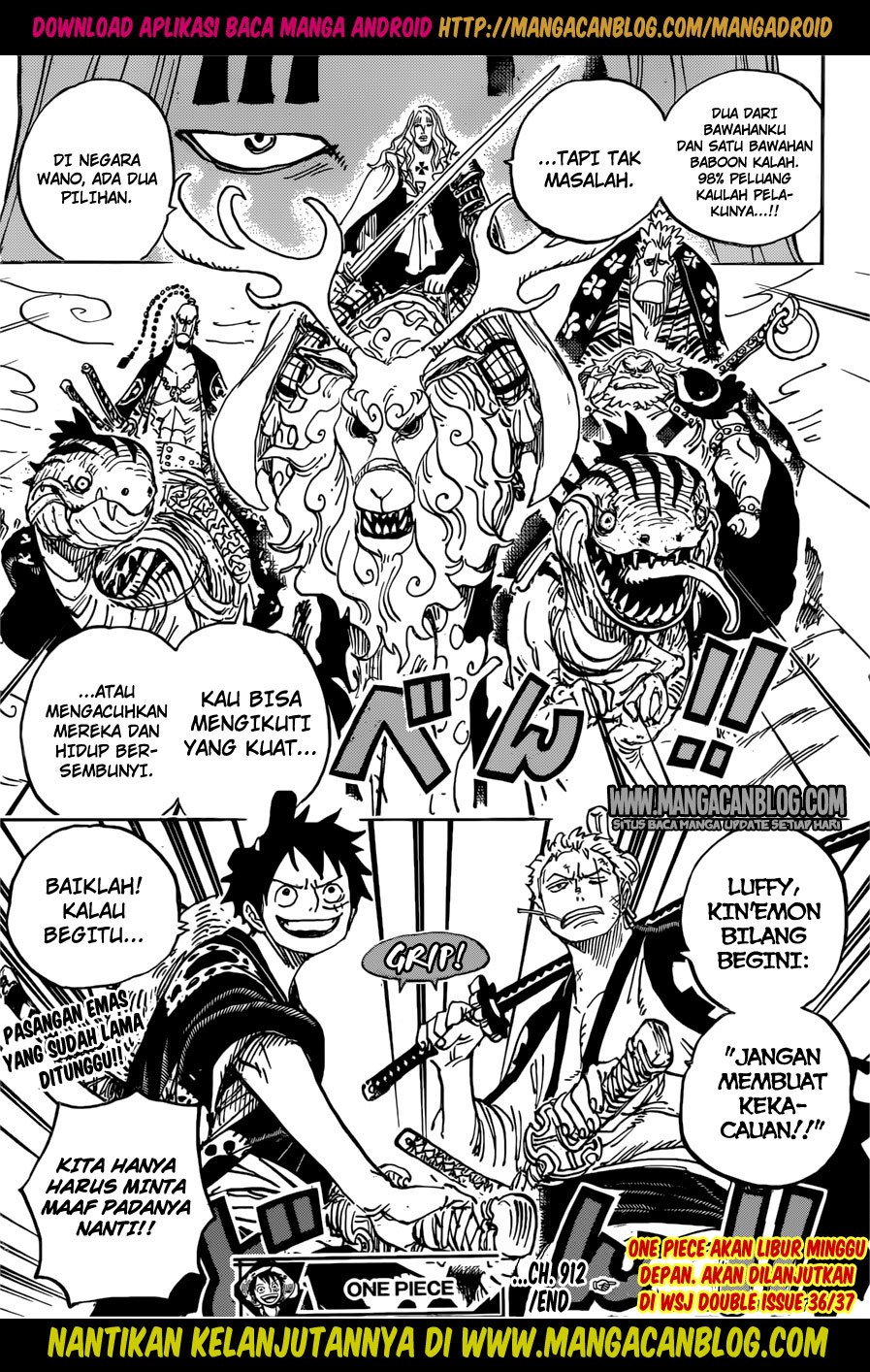 One Piece Chapter 912 Halaman 19