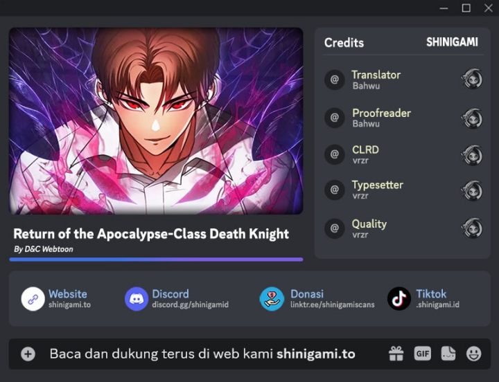 Return Of The Apocalypse Class Death Knight Chapter 70 Halaman 1