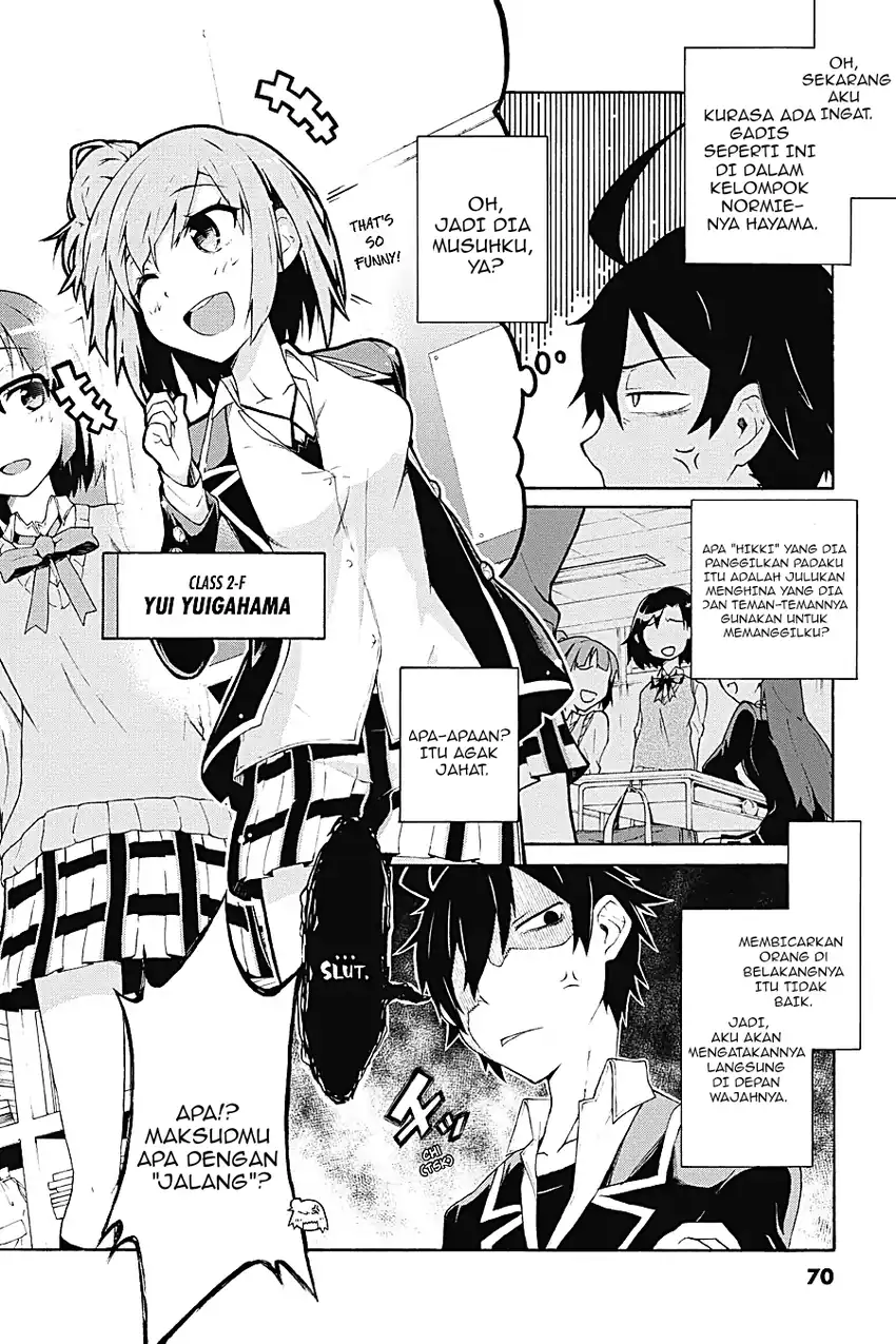 Yahari Ore No Seishun Love Come Wa Machigatteiru Comic Chapter 3.1 Halaman 6